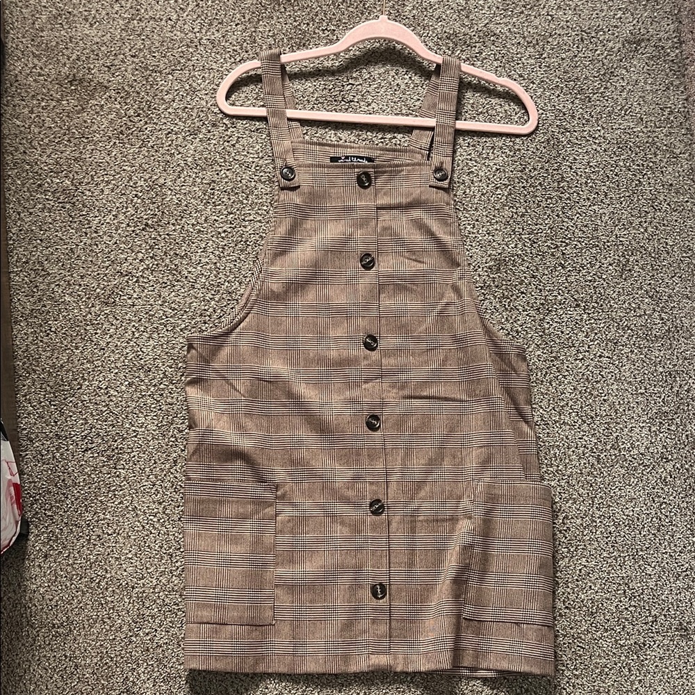 Plaid Strapless Dress